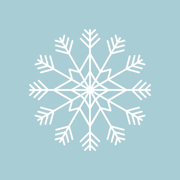 ベクトル 冬の白い雪の結晶のイラスト
