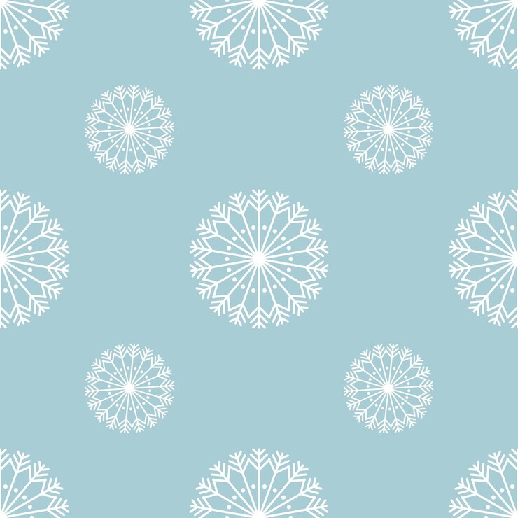 Vector white snowflake seamless pattern