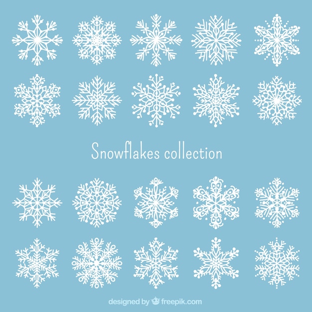 White snowflakes collection