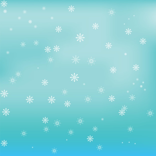Белые снежинки на синем фоне градиента градиента фона