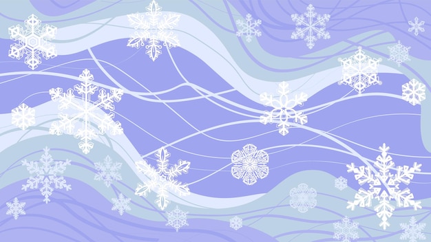 Vector white snowflakes on vector background