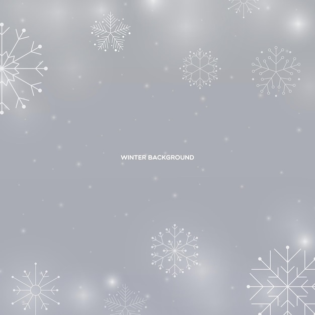 White Snowy Winter Background Collection