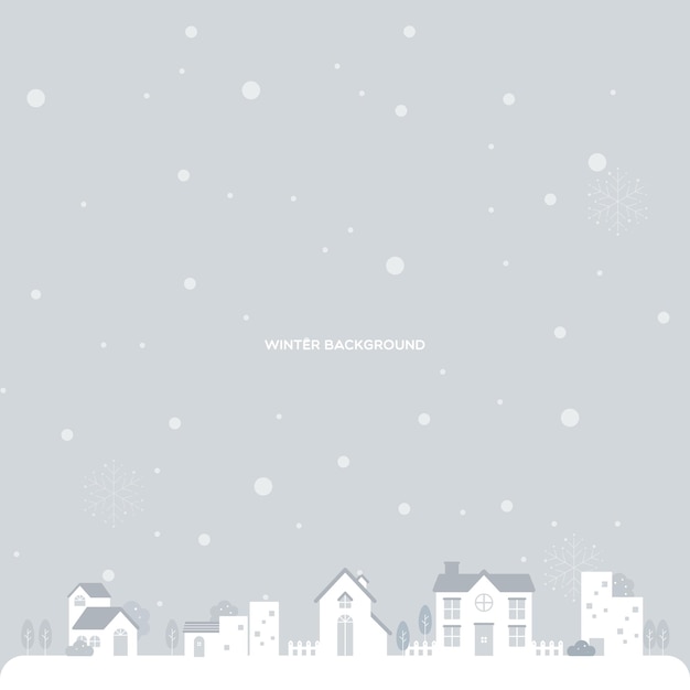 White Snowy Winter Background Collection