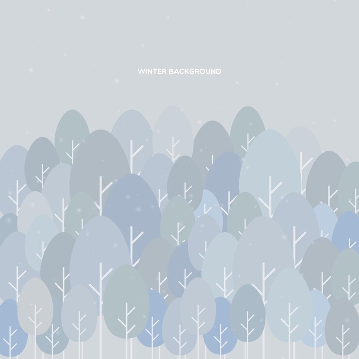 Vector white snowy winter background collection
