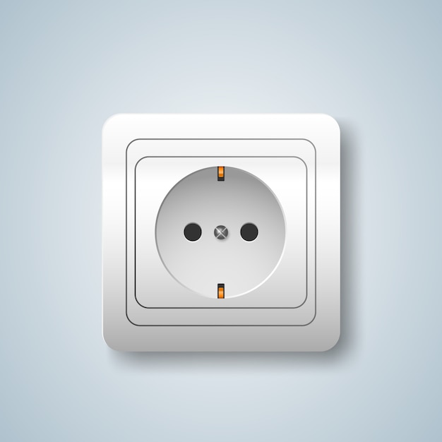 Vector white socket icon