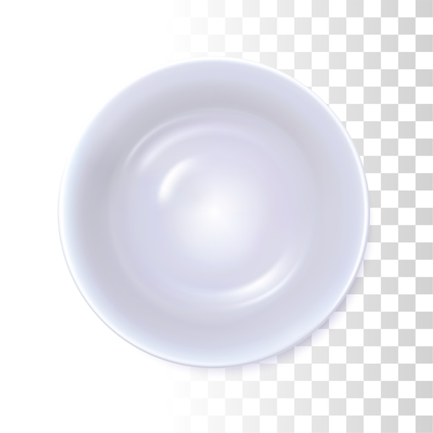 Vector white soup dish