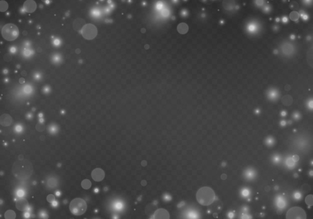 白い火花キラキラ光効果輝くダスト粒子スター バースト輝きクリスマス ボケ ベクトル