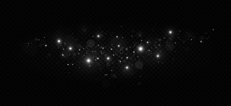 Vector white sparks and glitter special light effect glow light effect