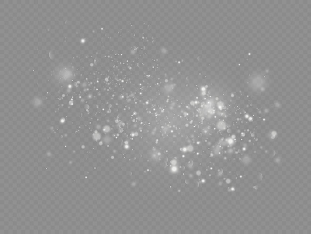 White sparks star shine christmas sparkl light bokeh effect sparkling dust particles sparkle