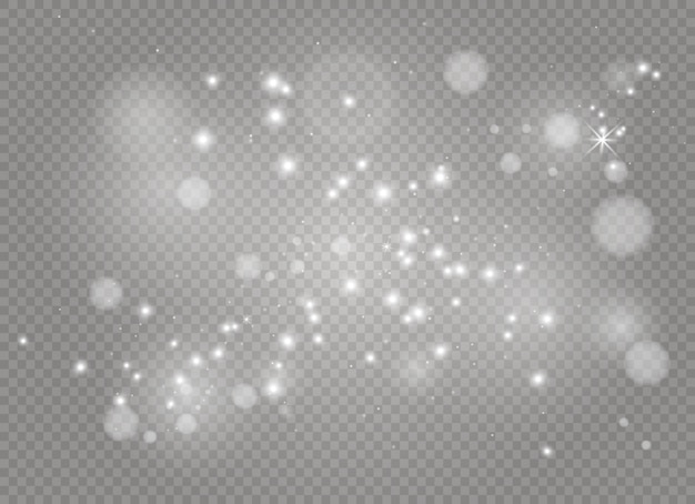 Белые искры и звезды сверкают особым световым эффектом. Сверкающие частицы волшебной пыли.