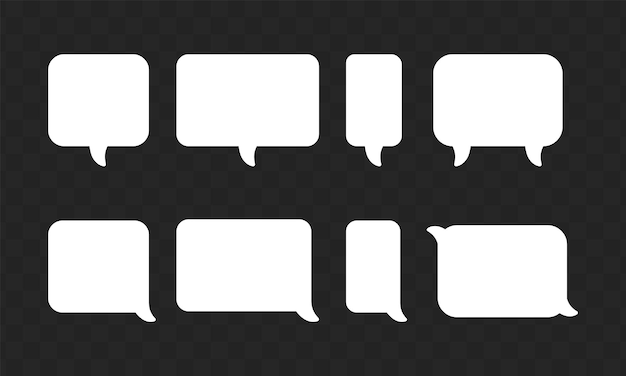 White speech bubble element collection