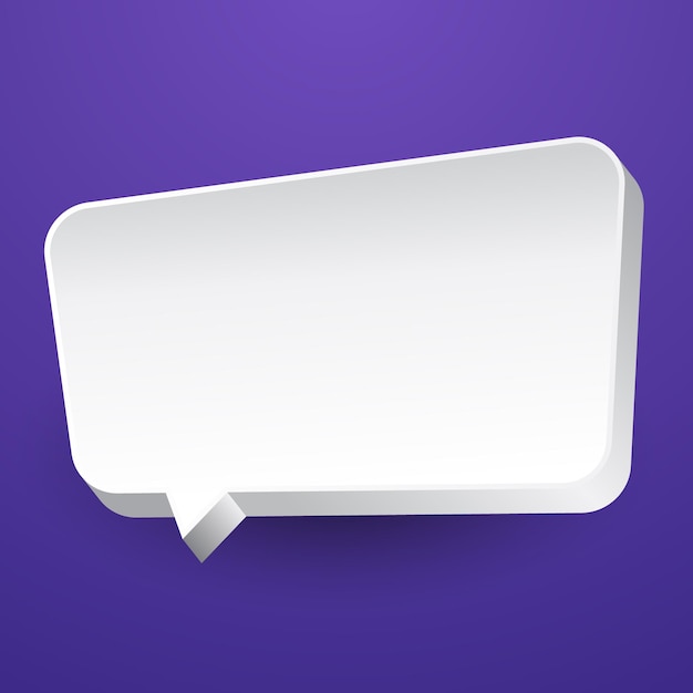 Vector white speech bubbles 3d chat icons