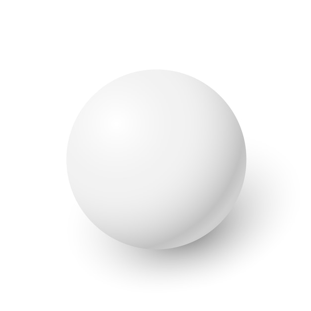 White sphere. ball.  illustration.