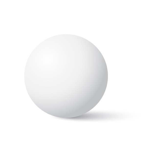 Vector white sphere. ball.  illustration.