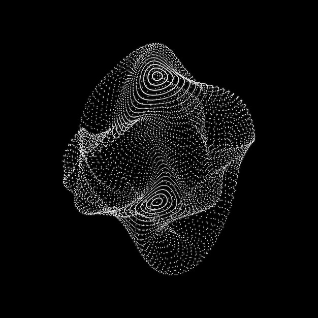 Vettore sfera bianca composta da particelle elementi wireframe moderni sfera della griglia tecnologica illustrazione vettoriale