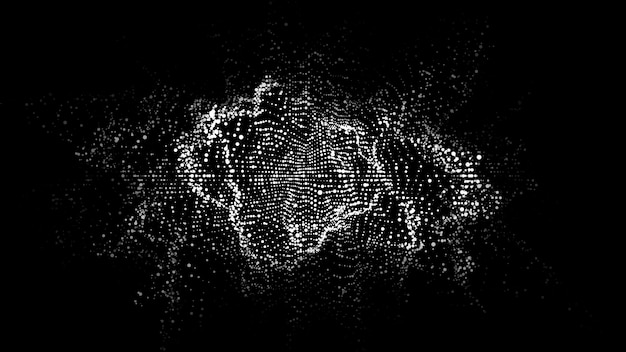 Вектор Белая сфера частиц и с эффектом взрыва современные элементы научной фантастики, состоящие из точек визуализация больших данных технология векторной волны