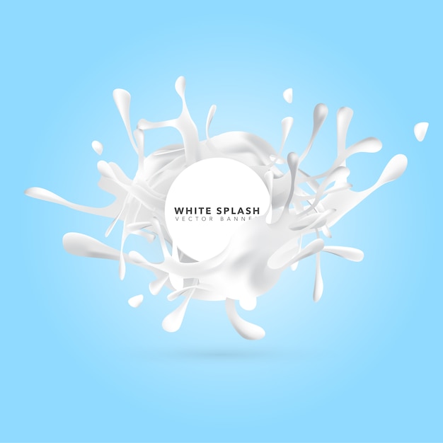 White splash background