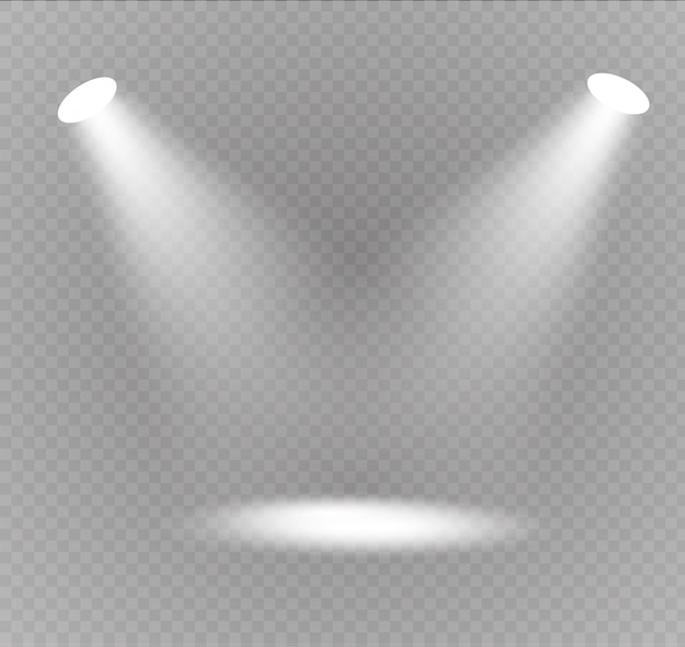 White spotlight. light effect.glow isolated white transparent light effect. abstract special effect element design.