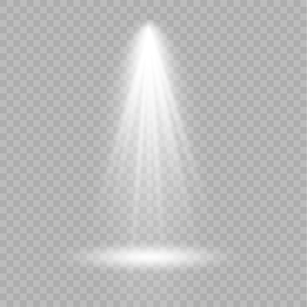 Vector white spotlight. light effect.glow isolated white transparent light effect.