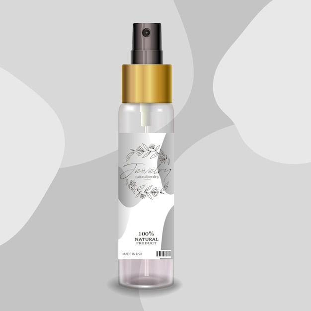 Vector white spray bottle