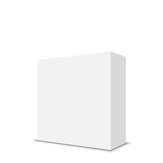 Vector white square box.  .