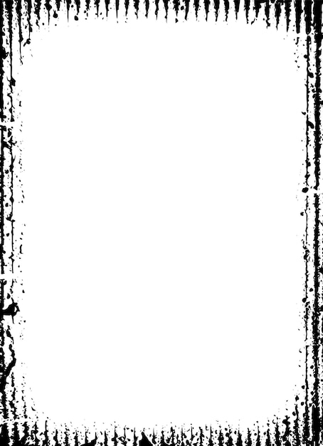 Vettore una cornice quadrata bianca su una parete screpolata sfondo di confine grunge modello fotografico testurizzato