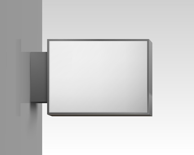 흰색 바탕에 흰색 사각형 간판입니다. 벡터 일러스트 레이 션
