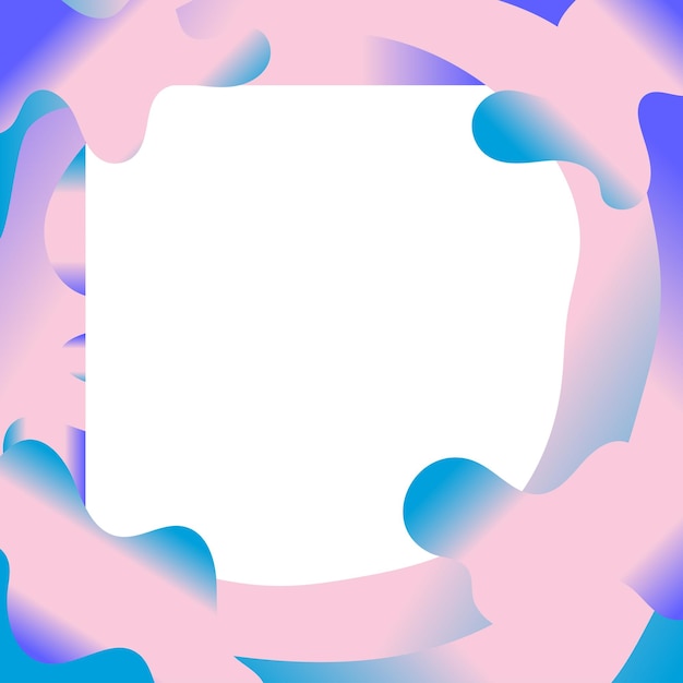 Vector a white square with a blue and pink design that says'pink'in the middle.