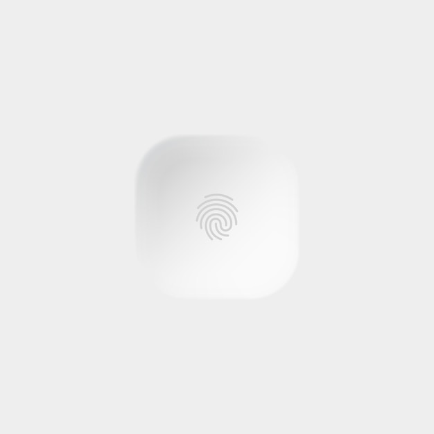 A white square with the fingerprint on it.