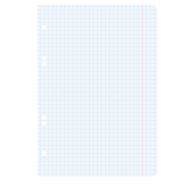 White squared blank white paper sheet