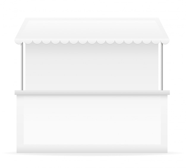 White stall vector illustration