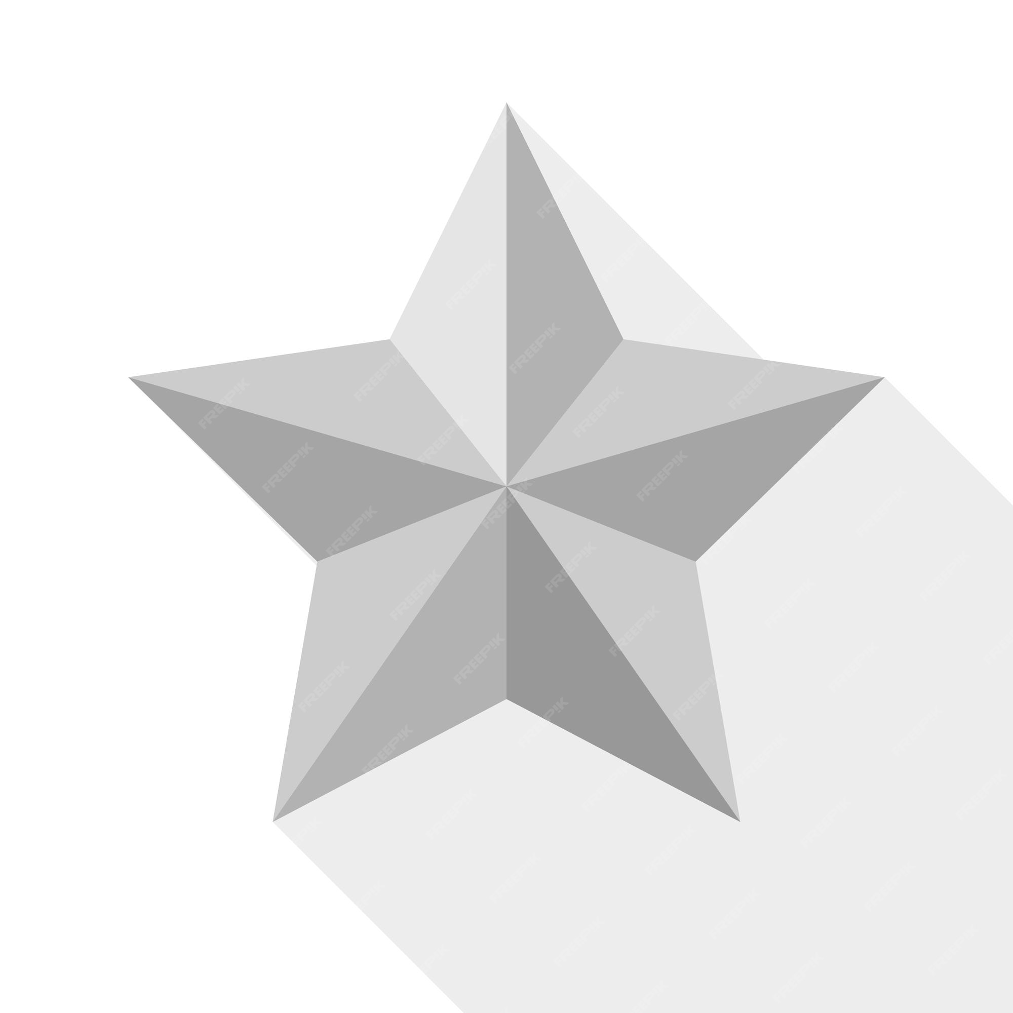 Premium Vector | White star icon isolated Vector illustration