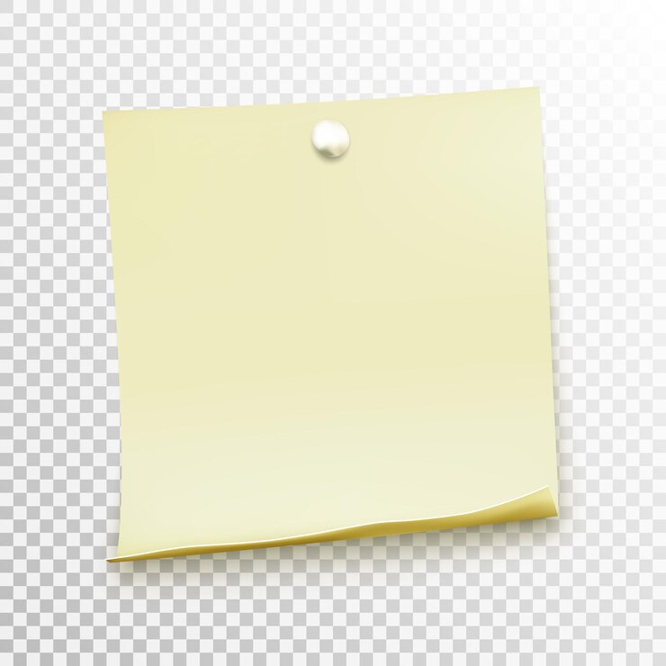 White sticky note isolated on background