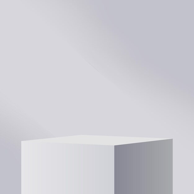 White studio background with podium Free Vector