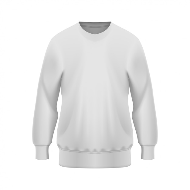 Vettore maglione bianco mockup