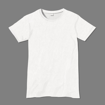 Premium Vector | White t-shirt design template