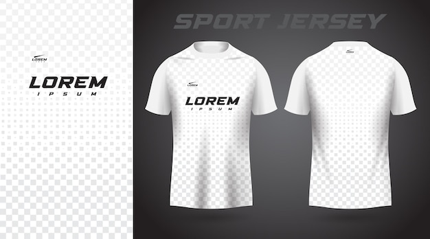 Vector white t-shirt sport jersey design