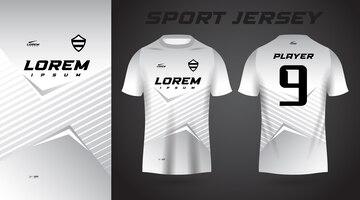 White t-shirt sport jersey design