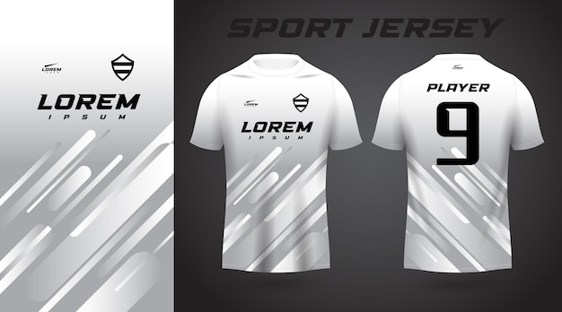 T-shirt bianca con design in jersey sportivo