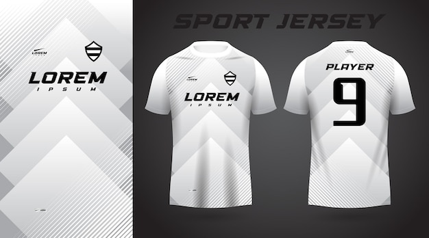 T-shirt bianca con design in jersey sportivo