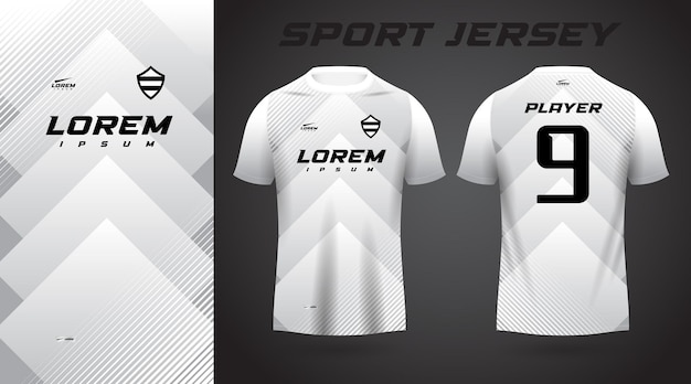 white t-shirt sport jersey design