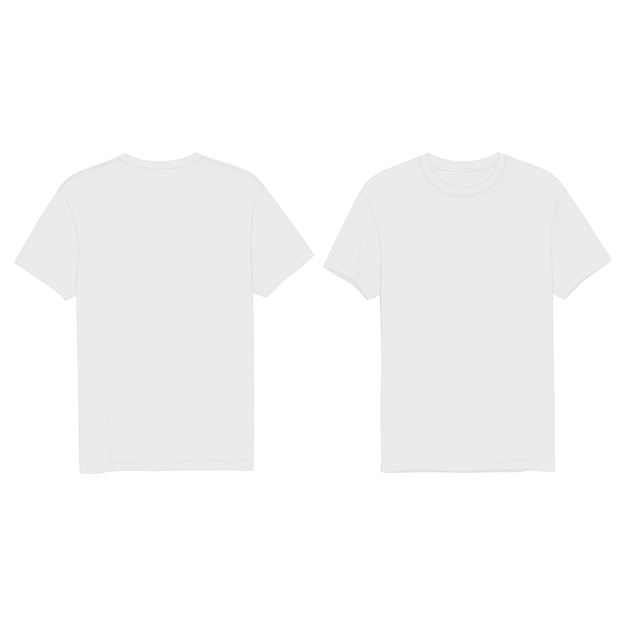 Vector white t-shirt template - short t-shirt vector design