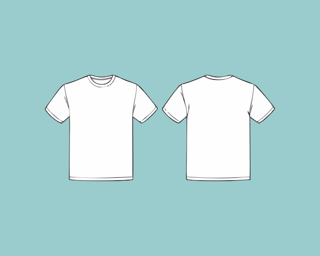 白いTシャツの前と後ろの景色