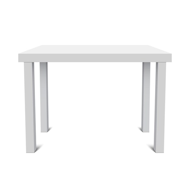 White table isolated