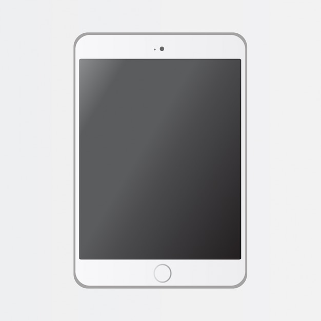 Vector white tablet isolated