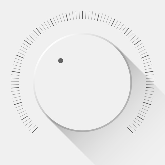 White technology volume knob