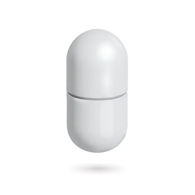 Vettore capsule di pillole modello bianche isolate pronte per il tuo design illustrazione vettoriale