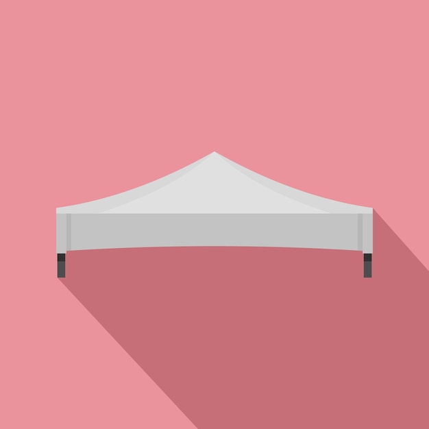 White tent icon Flat illustration of white tent vector icon for web design