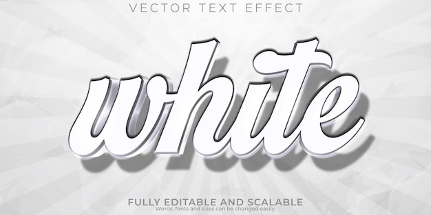 White text effect editable simple elegant text style