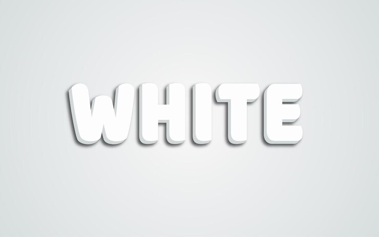 흰색 텍스트 효과 템플릿 프리미엄 스타일